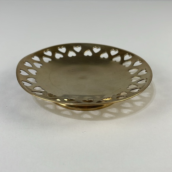 Brass Heart Tray/ Candle Holder - Picture 6 of 9